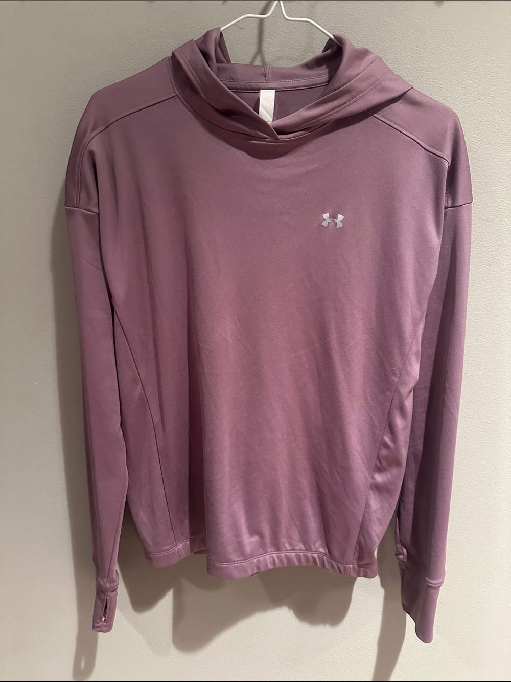Under Armour Women's Mauve Pullover Hooded Performance Top